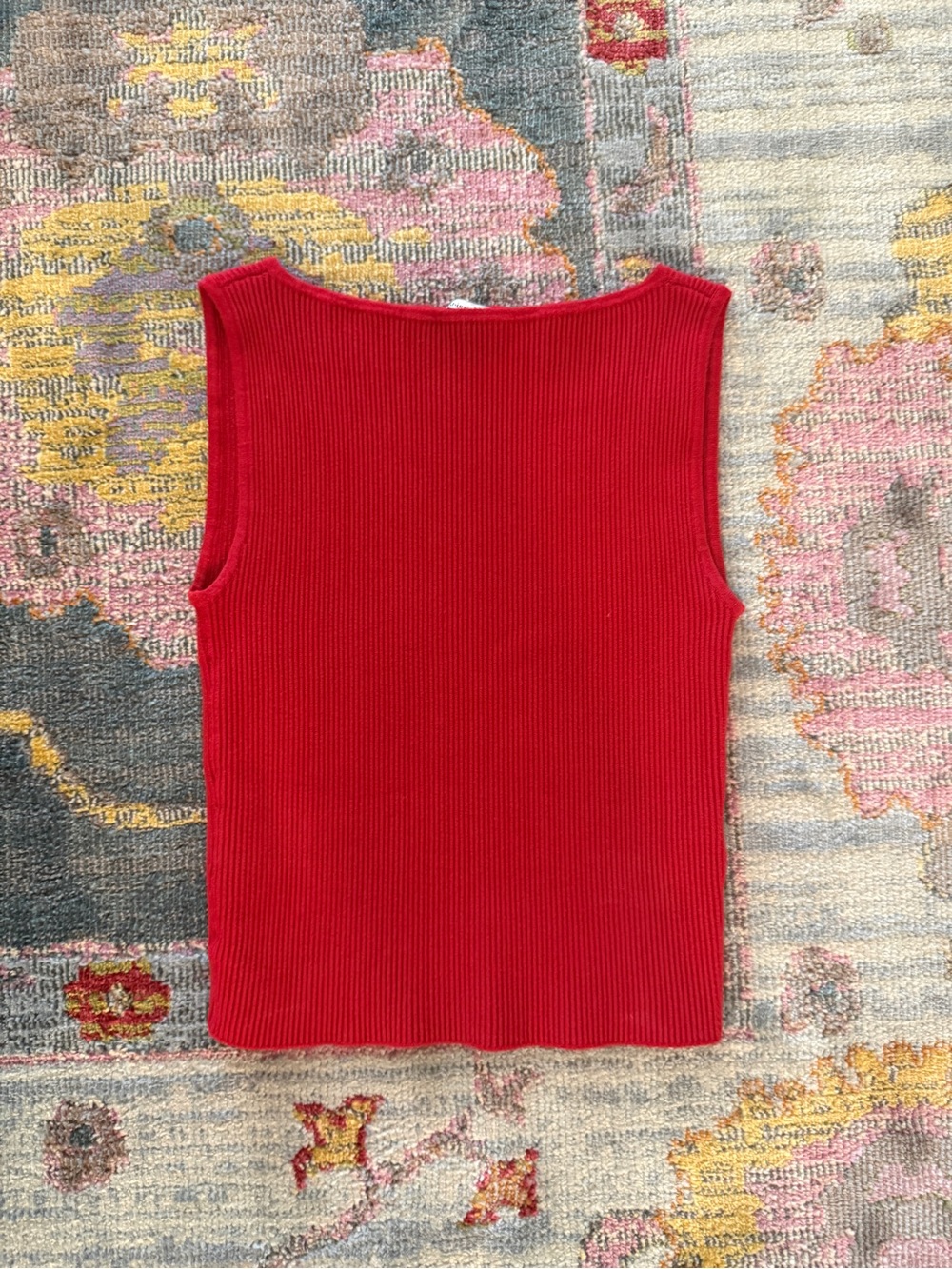 Abercrombie & Fitch Bold Red Ribbed Tank